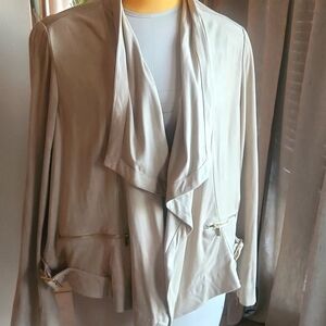 Jones New York faux suede waterfall jacket, Sz XL